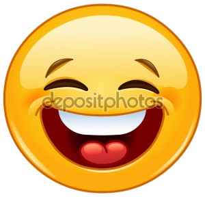 Laughing with closed eyes emoticon